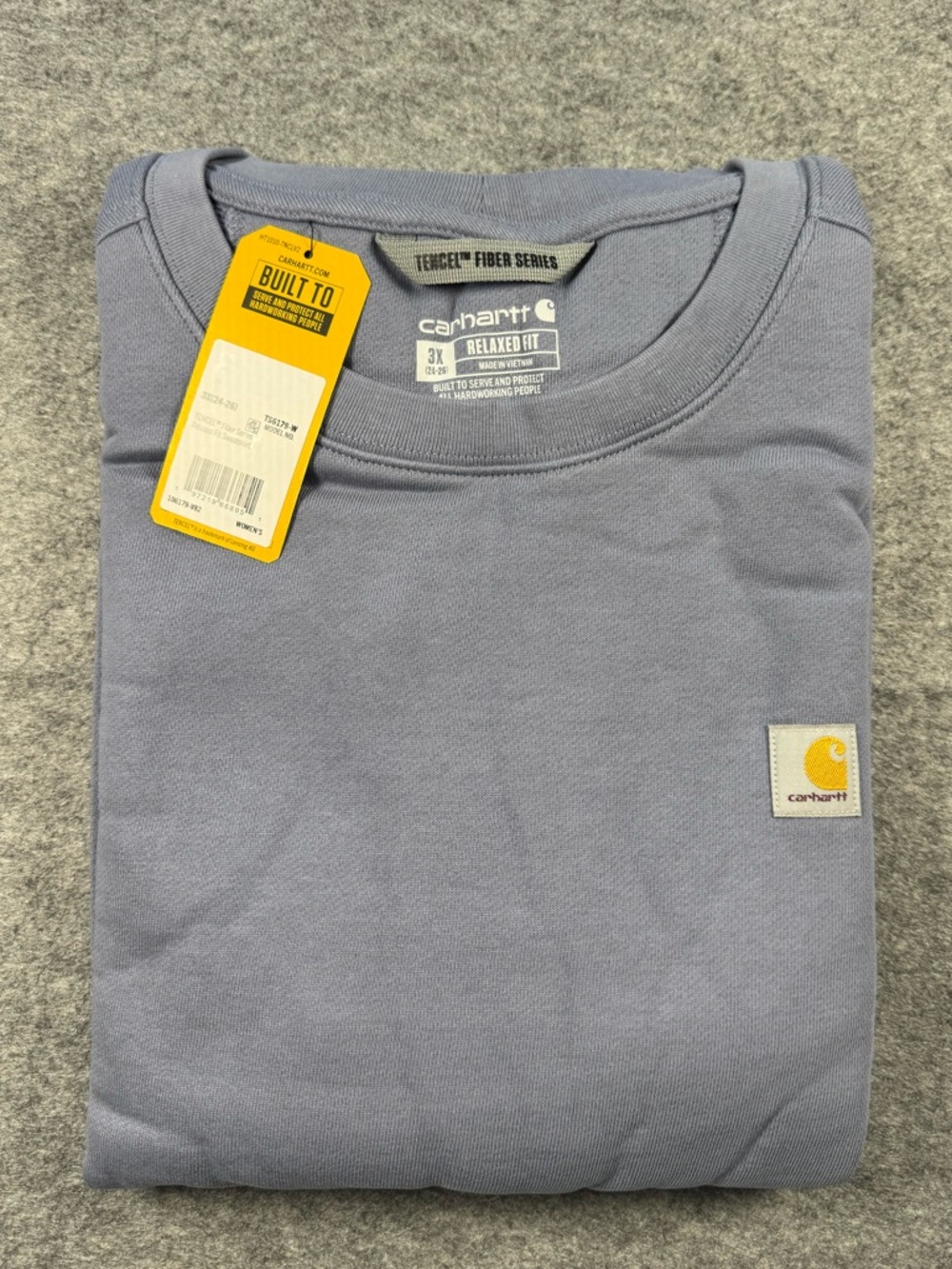 NWT Carhartt Crew Neck Sweater in Light Purple, Women’s 3X
